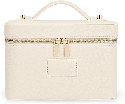 Makeup Bag Vanity Case for Women Leather Cosmetic Bag Travel Toiletry Bags Portable Makeup Organizer Case