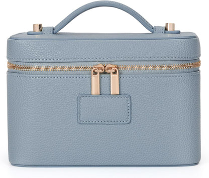 Makeup Bag Vanity Case for Women Leather Cosmetic Bag Travel Toiletry Bags Portable Makeup Organizer Case