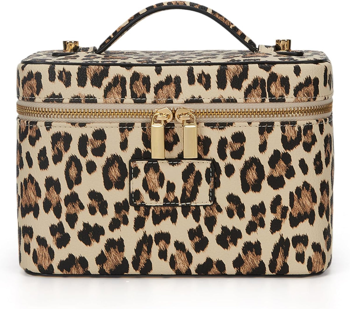 Makeup Bag Vanity Case for Women Leather Cosmetic Bag Travel Toiletry Bags Portable Makeup Organizer Case