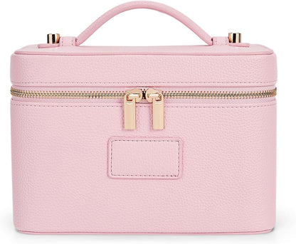 Makeup Bag Vanity Case for Women Leather Cosmetic Bag Travel Toiletry Bags Portable Makeup Organizer Case