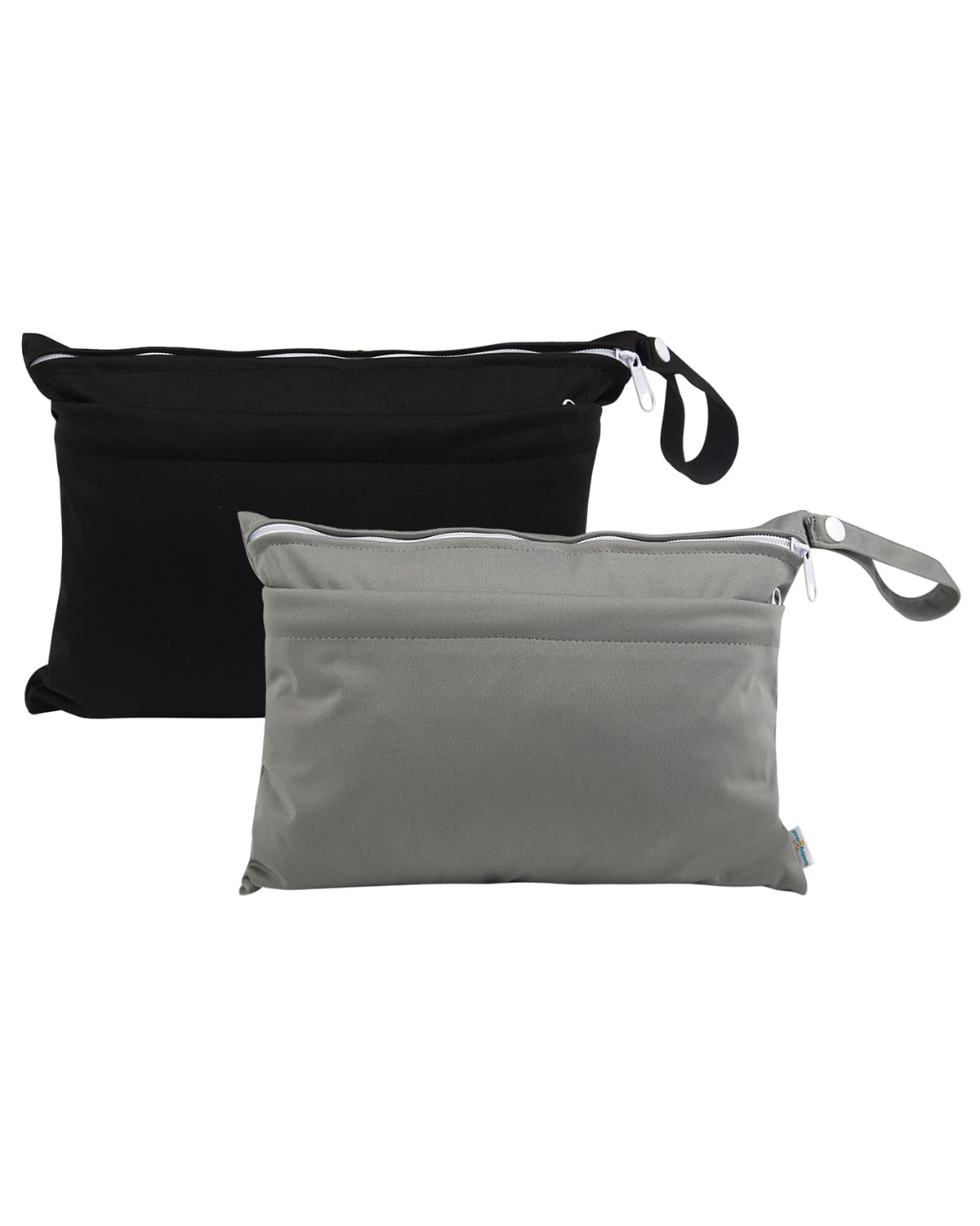Wet Dry Bags 3 Pack, Waterproof Reusable Travel Bags for Swimsuits, Baby Cloth Diapers, Beach, Pool, Gym Bag & Wet Clothes with 2 Pockets L-BWG - Colors B