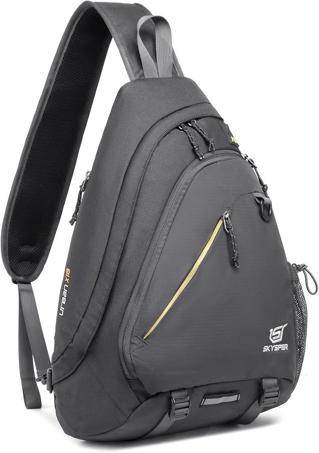 Sling Laptop Bag (Up to 13 Inch) - 18L Crossbody Sling Backpack Travel Shoulder Bag Hiking Daypack for Men Women(Black)