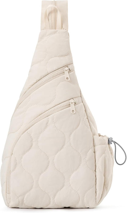 Casual Crossbody Bag Sling Daypack for Women Lightweight Backpack Fashionable Chest Bag for Daily Outings