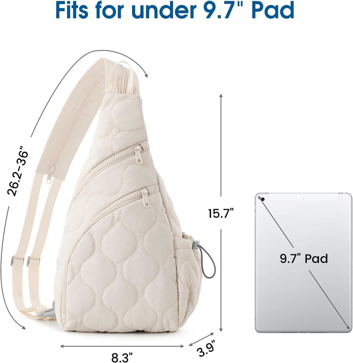 Casual Crossbody Bag Sling Daypack for Women Lightweight Backpack Fashionable Chest Bag for Daily Outings