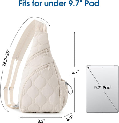 Casual Crossbody Bag Sling Daypack for Women Lightweight Backpack Fashionable Chest Bag for Daily Outings