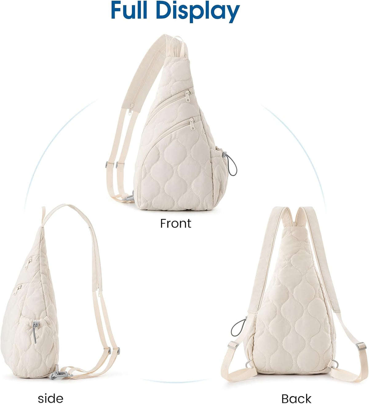 Casual Crossbody Bag Sling Daypack for Women Lightweight Backpack Fashionable Chest Bag for Daily Outings