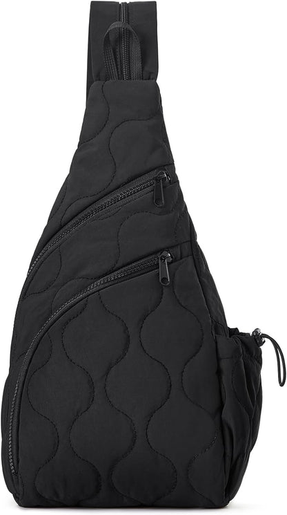 Casual Crossbody Bag Sling Daypack for Women Lightweight Backpack Fashionable Chest Bag for Daily Outings