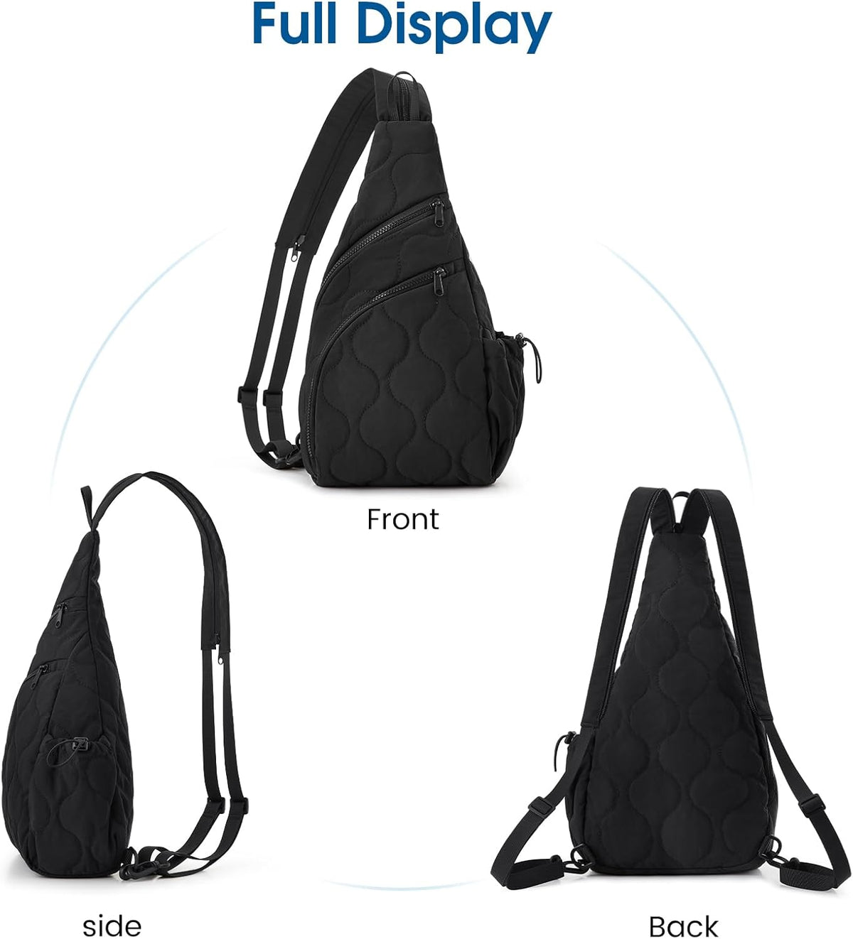 Casual Crossbody Bag Sling Daypack for Women Lightweight Backpack Fashionable Chest Bag for Daily Outings