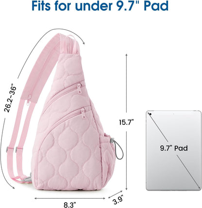 Casual Crossbody Bag Sling Daypack for Women Lightweight Backpack Fashionable Chest Bag for Daily Outings