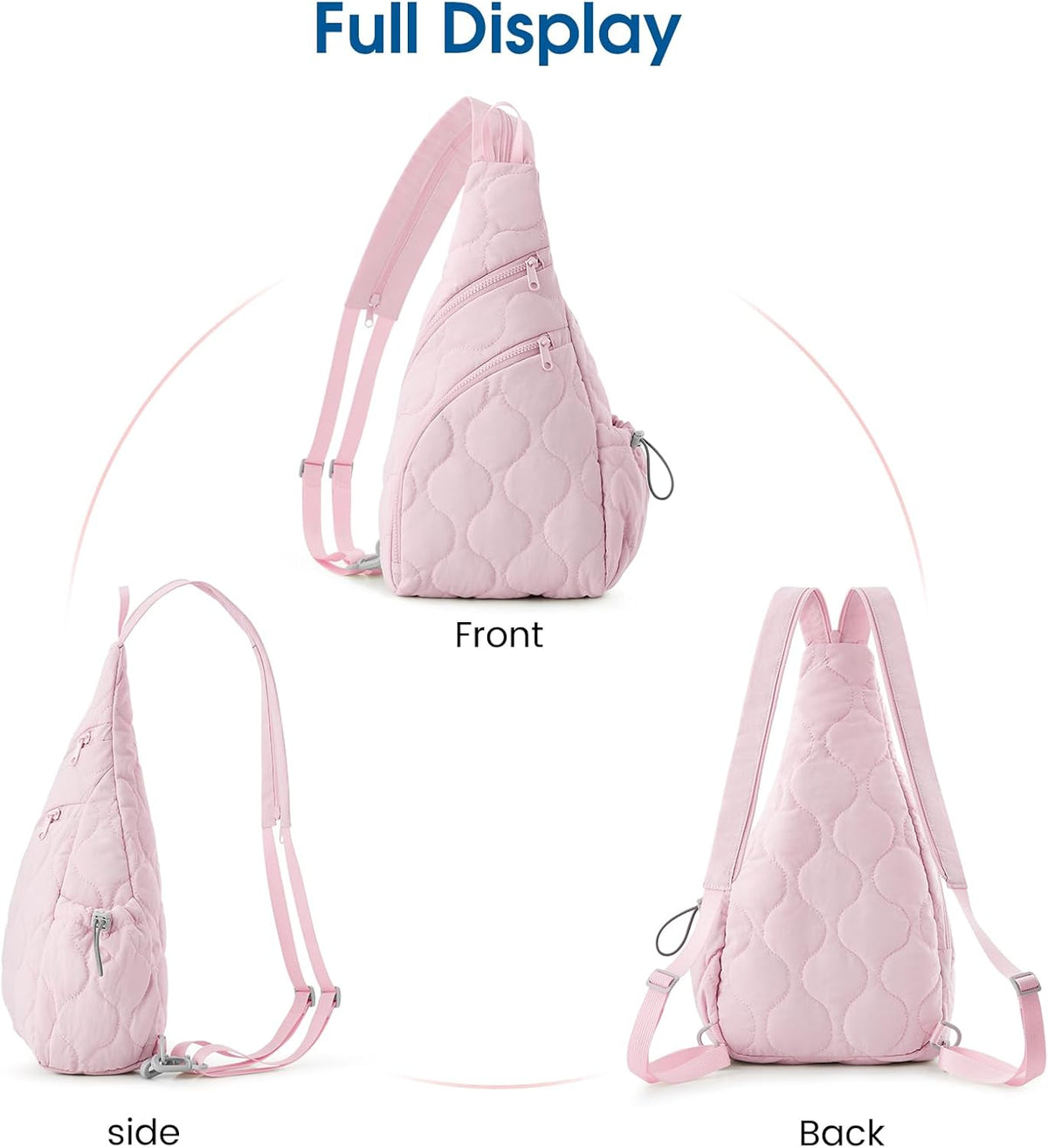 Casual Crossbody Bag Sling Daypack for Women Lightweight Backpack Fashionable Chest Bag for Daily Outings