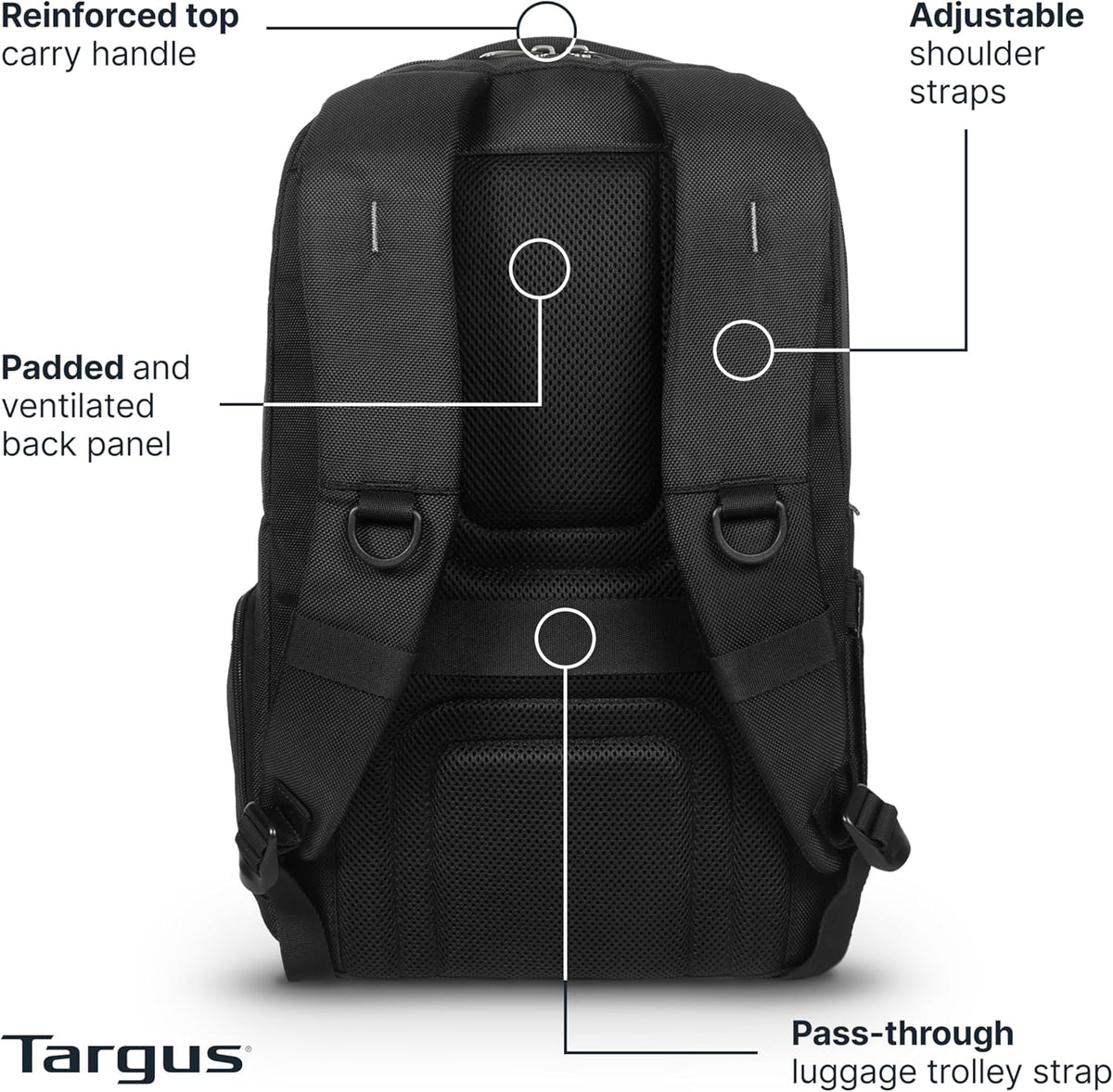 Legend IQ Laptop Backpack Travel Backpack for Laptops up to 16-Inches Backpack for Men and Women, Black (TSB705US)