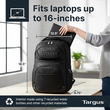 Legend IQ Laptop Backpack Travel Backpack for Laptops up to 16-Inches Backpack for Men and Women, Black (TSB705US)