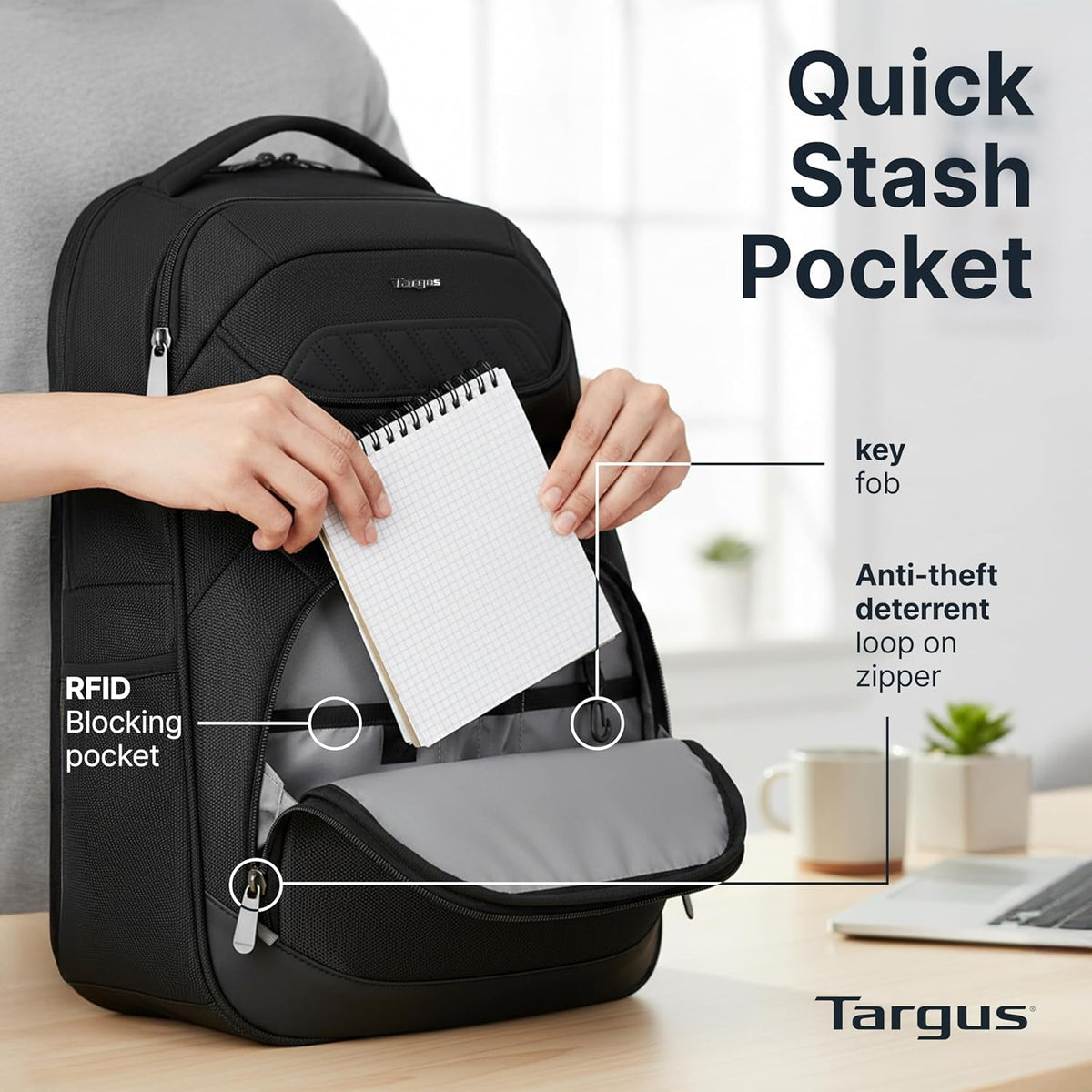 Legend IQ Laptop Backpack Travel Backpack for Laptops up to 16-Inches Backpack for Men and Women, Black (TSB705US)