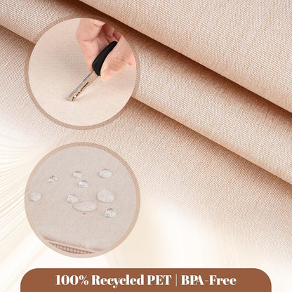 Compression Packing Cubes for Travel, 4-Pack Luggage Organizer Bags with Double Zipper, Breathable Mesh & Nylon Twill, Grey Suitcase Organizers for Efficient Packing(Beige)