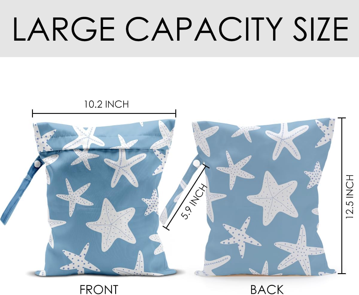 Pink Bow Wet Bag for Swimsuit Travel Beach Pool Baby Cloth Diapers | Waterproof Wet Dry Bag,Travel Laundry Bags for Dirty Yoga Gym Clothes,Beach Vacation Essentials,Summer Gifts for Women Men