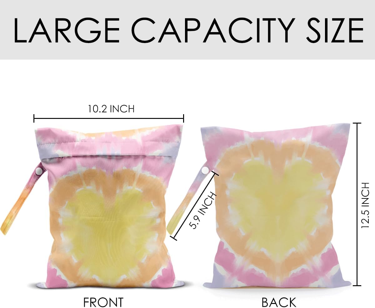 Pink Bow Wet Bag for Swimsuit Travel Beach Pool Baby Cloth Diapers | Waterproof Wet Dry Bag,Travel Laundry Bags for Dirty Yoga Gym Clothes,Beach Vacation Essentials,Summer Gifts for Women Men