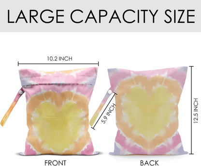 Pink Bow Wet Bag for Swimsuit Travel Beach Pool Baby Cloth Diapers | Waterproof Wet Dry Bag,Travel Laundry Bags for Dirty Yoga Gym Clothes,Beach Vacation Essentials,Summer Gifts for Women Men