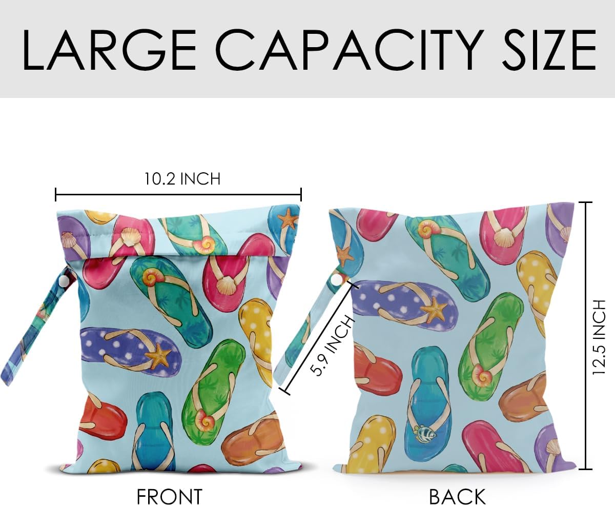 Pink Bow Wet Bag for Swimsuit Travel Beach Pool Baby Cloth Diapers | Waterproof Wet Dry Bag,Travel Laundry Bags for Dirty Yoga Gym Clothes,Beach Vacation Essentials,Summer Gifts for Women Men
