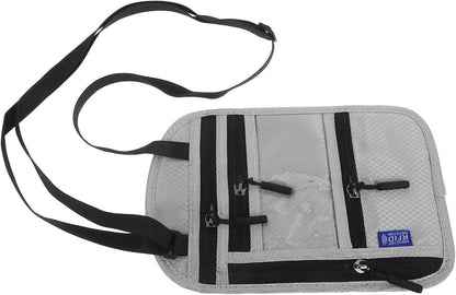 ERINGOGO Nylon Neck Wallet Travel Passport Holder with Adjustable Lanyard Strap, Multiple Compartments and Divided Pockets for Easy Carrying and Organizing Documents, for Travel
