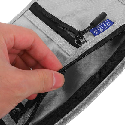 ERINGOGO Nylon Neck Wallet Travel Passport Holder with Adjustable Lanyard Strap, Multiple Compartments and Divided Pockets for Easy Carrying and Organizing Documents, for Travel