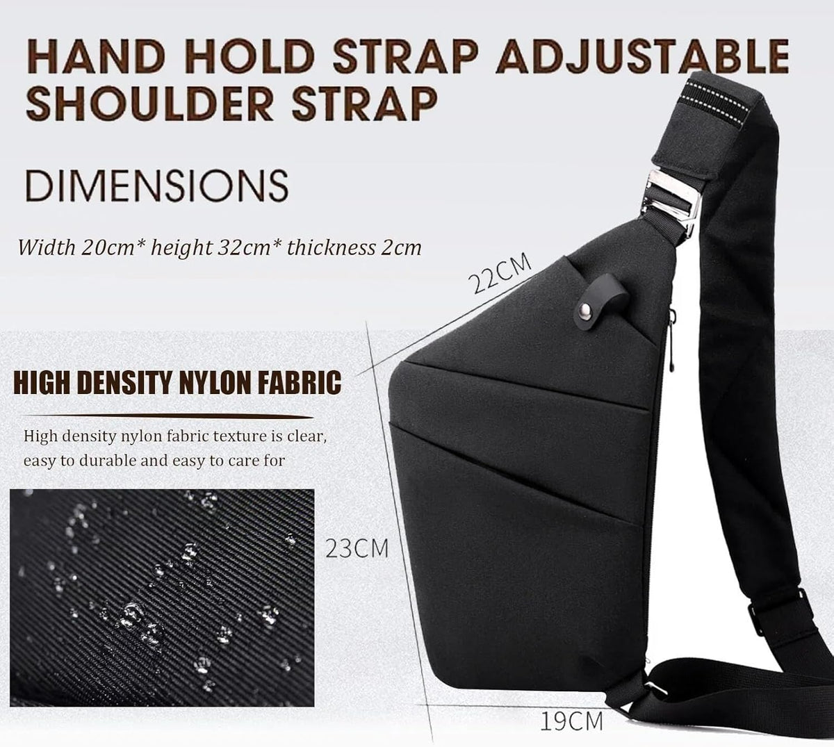 Crossbody Travel Bags for Women, Anti Theft Proof Safe Slim Sling Travel Purses, Personal Flex Shoulder Bag for Men Women