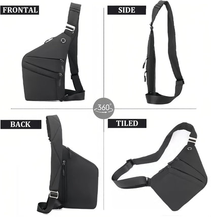 Crossbody Travel Bags for Women, Anti Theft Proof Safe Slim Sling Travel Purses, Personal Flex Shoulder Bag for Men Women