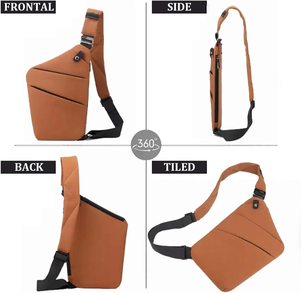 Crossbody Travel Bags for Women, Anti Theft Proof Safe Slim Sling Travel Purses, Personal Flex Shoulder Bag for Men Women