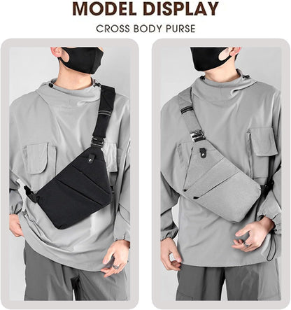 Crossbody Travel Bags for Women, Anti Theft Proof Safe Slim Sling Travel Purses, Personal Flex Shoulder Bag for Men Women