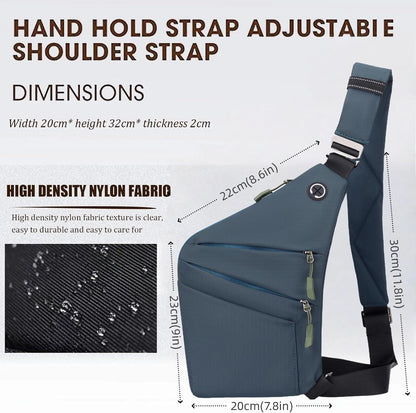 Crossbody Travel Bags for Women, Anti Theft Proof Safe Slim Sling Travel Purses, Personal Flex Shoulder Bag for Men Women
