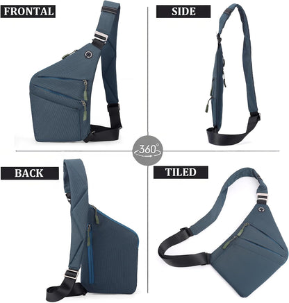 Crossbody Travel Bags for Women, Anti Theft Proof Safe Slim Sling Travel Purses, Personal Flex Shoulder Bag for Men Women