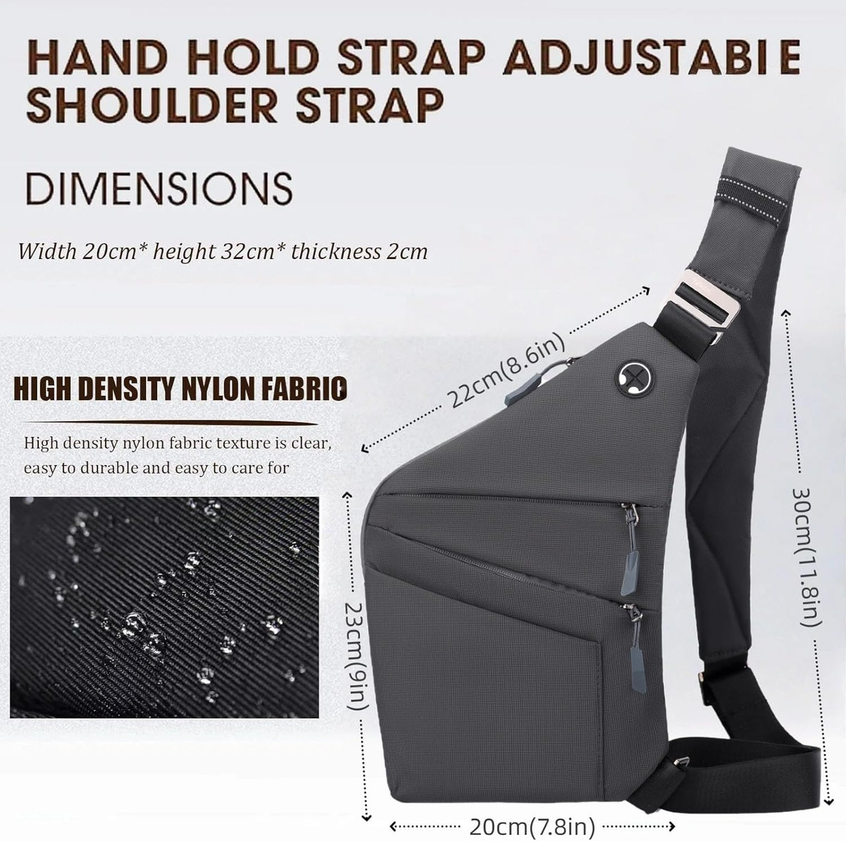 Crossbody Travel Bags for Women, Anti Theft Proof Safe Slim Sling Travel Purses, Personal Flex Shoulder Bag for Men Women