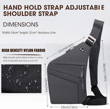 Crossbody Travel Bags for Women, Anti Theft Proof Safe Slim Sling Travel Purses, Personal Flex Shoulder Bag for Men Women