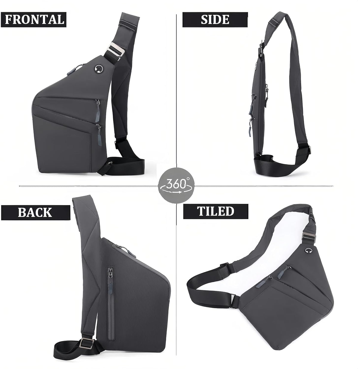 Crossbody Travel Bags for Women, Anti Theft Proof Safe Slim Sling Travel Purses, Personal Flex Shoulder Bag for Men Women
