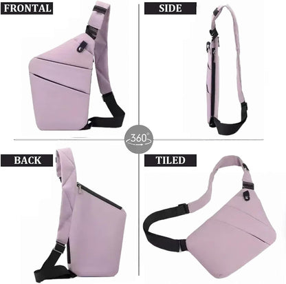 Crossbody Travel Bags for Women, Anti Theft Proof Safe Slim Sling Travel Purses, Personal Flex Shoulder Bag for Men Women