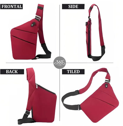 Crossbody Travel Bags for Women, Anti Theft Proof Safe Slim Sling Travel Purses, Personal Flex Shoulder Bag for Men Women