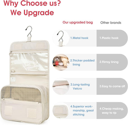 Small Hanging Travel Toiletry Bag for Women, Travel Bag for Toiletries, Makeup Bag Organizer Make Up Bags Cosmetic Bags for Girls