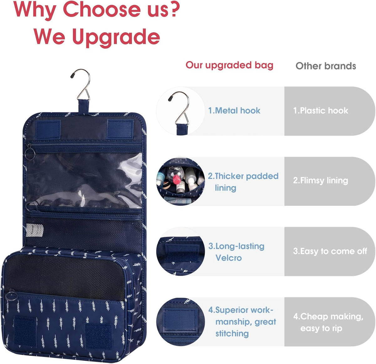 Small Hanging Travel Toiletry Bag for Women, Travel Bag for Toiletries, Makeup Bag Organizer Make Up Bags Cosmetic Bags for Girls