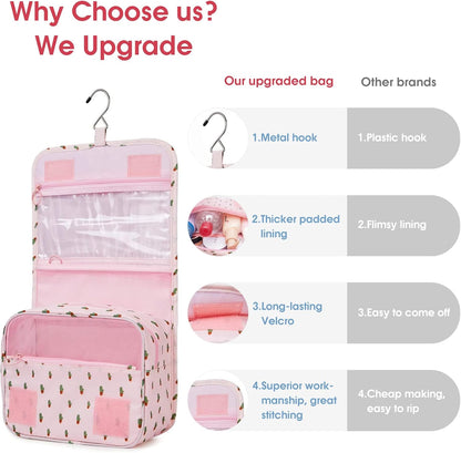 Small Hanging Travel Toiletry Bag for Women, Travel Bag for Toiletries, Makeup Bag Organizer Make Up Bags Cosmetic Bags for Girls