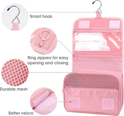 Small Hanging Travel Toiletry Bag for Women, Travel Bag for Toiletries, Makeup Bag Organizer Make Up Bags Cosmetic Bags for Girls