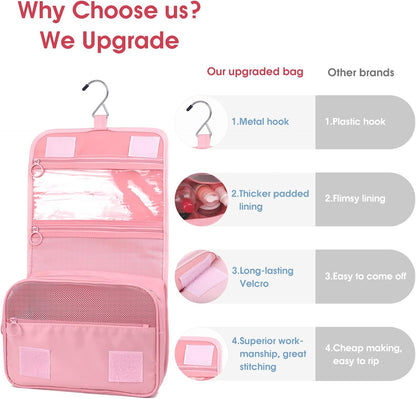 Small Hanging Travel Toiletry Bag for Women, Travel Bag for Toiletries, Makeup Bag Organizer Make Up Bags Cosmetic Bags for Girls
