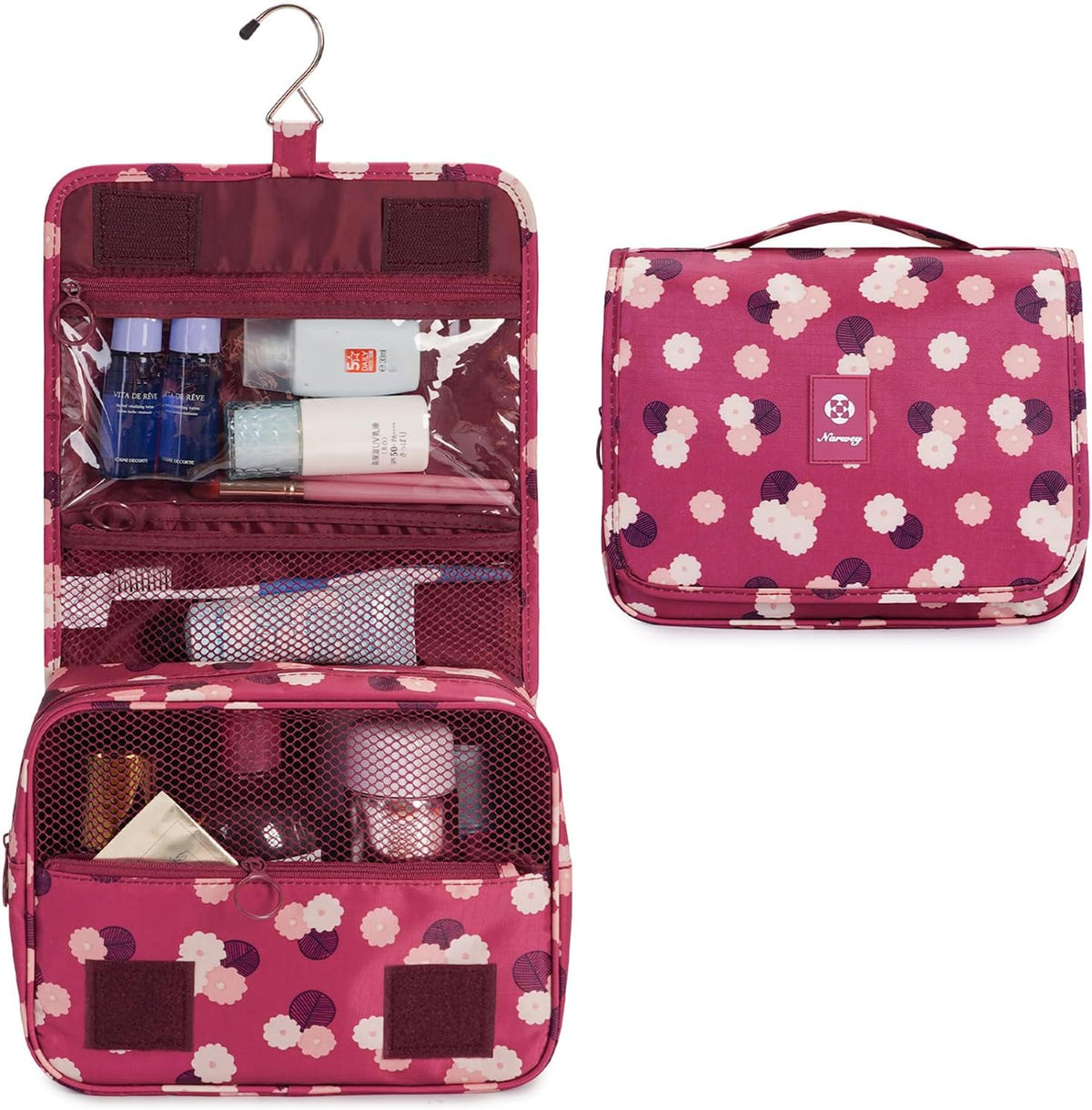 Small Hanging Travel Toiletry Bag for Women, Travel Bag for Toiletries, Makeup Bag Organizer Make Up Bags Cosmetic Bags for Girls