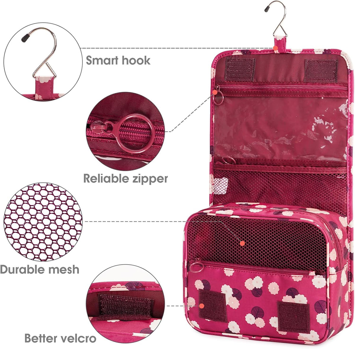 Small Hanging Travel Toiletry Bag for Women, Travel Bag for Toiletries, Makeup Bag Organizer Make Up Bags Cosmetic Bags for Girls