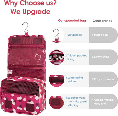 Small Hanging Travel Toiletry Bag for Women, Travel Bag for Toiletries, Makeup Bag Organizer Make Up Bags Cosmetic Bags for Girls
