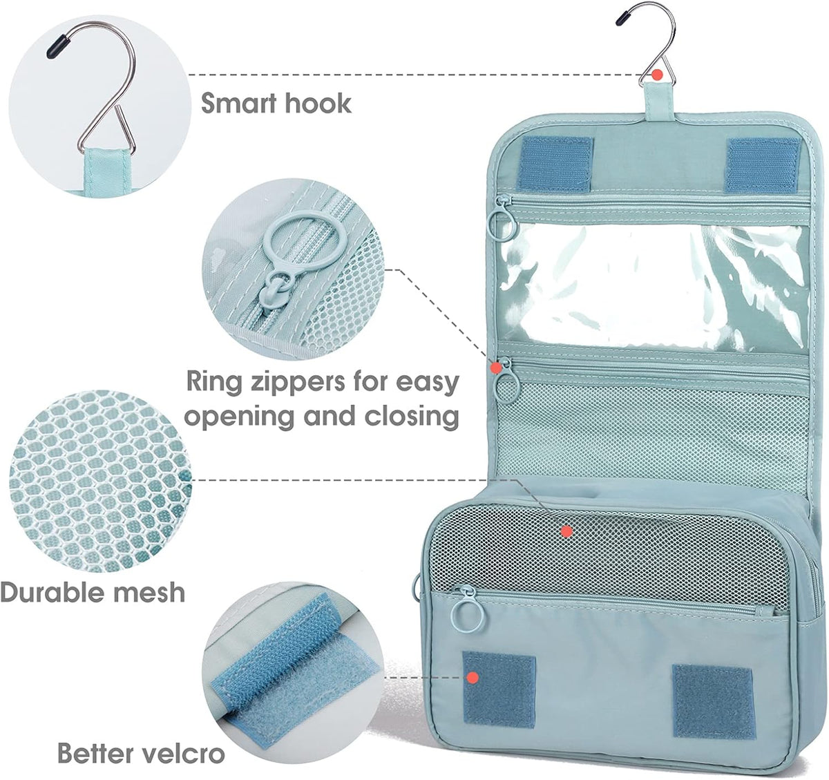 Small Hanging Travel Toiletry Bag for Women, Travel Bag for Toiletries, Makeup Bag Organizer Make Up Bags Cosmetic Bags for Girls