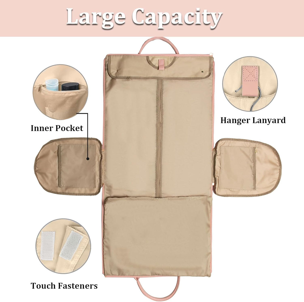 Garment Duffle Bags for Travel, Convertible Cloth Bag with Shoe Pouch, 2 in 1 Waterproof Travel Suit Bag with Shoulder Strap for Men Women(Dark Brown)