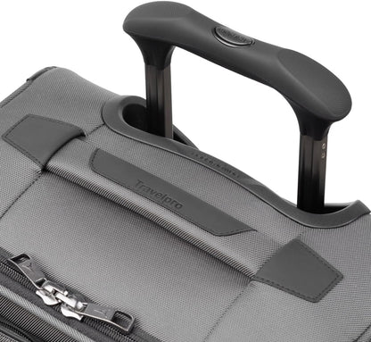 Crew Classic Lightweight Softside Expandable Carry on Luggage, 8 Wheel Spinner Suitcase, Men and Women, Carry On 21-Inch, Black