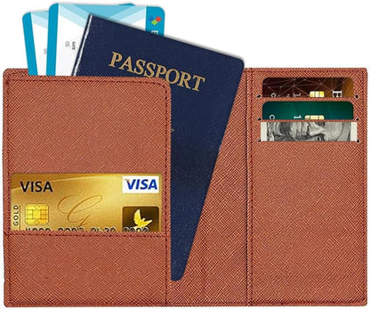 Skateboard Dogs Passport Holder for Travel Different Dogs Wearing Scarves PU Leather Passport Cover Wallet Cute Passport Card Holder for Women and Men