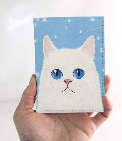 Skateboard Dogs Passport Holder for Travel Different Dogs Wearing Scarves PU Leather Passport Cover Wallet Cute Passport Card Holder for Women and Men