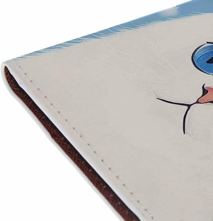 Skateboard Dogs Passport Holder for Travel Different Dogs Wearing Scarves PU Leather Passport Cover Wallet Cute Passport Card Holder for Women and Men