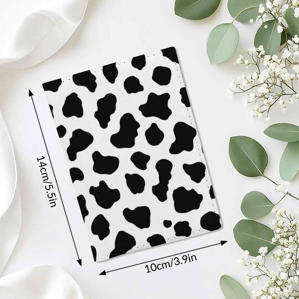 Skateboard Dogs Passport Holder for Travel Different Dogs Wearing Scarves PU Leather Passport Cover Wallet Cute Passport Card Holder for Women and Men